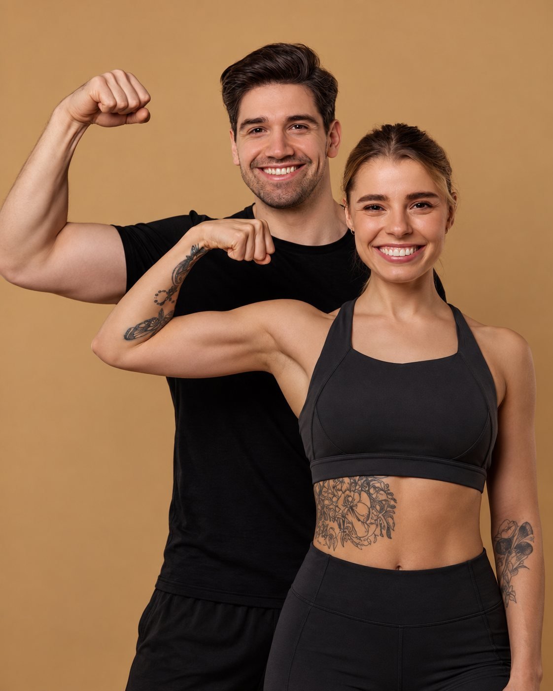 Casal durante uma atividade física